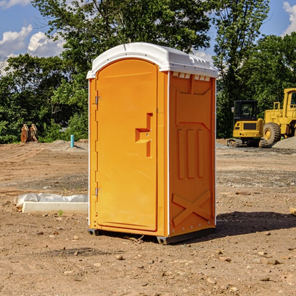 how often are the portable restrooms cleaned and serviced during a rental period in Hillburn